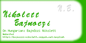 nikolett bajnoczi business card
