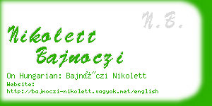 nikolett bajnoczi business card